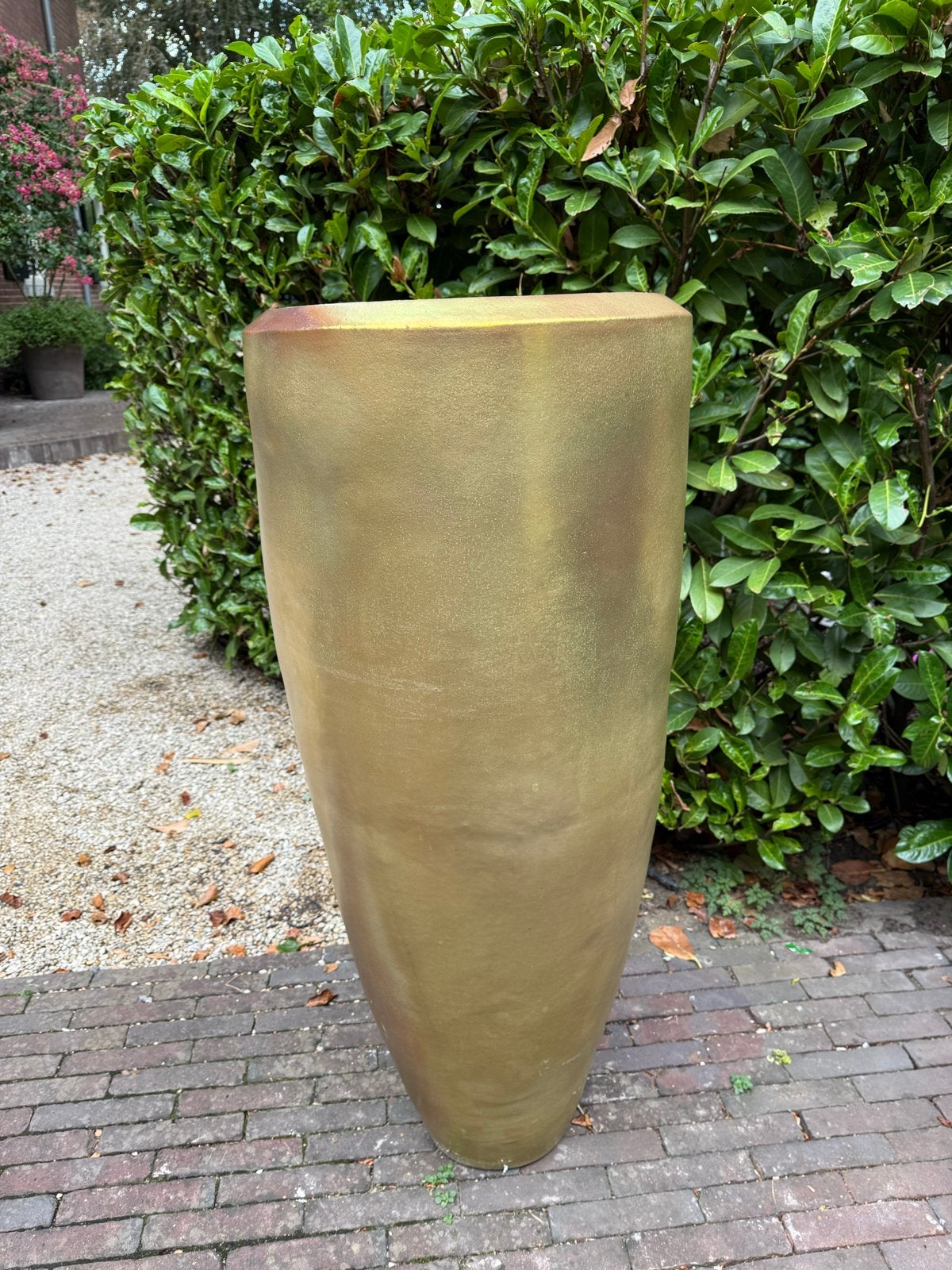Grote Mobach vaas, 110cm hoog, goudkleurig, Ophalen, Zo goed als nieuw, Goud, Steen/keramiek
