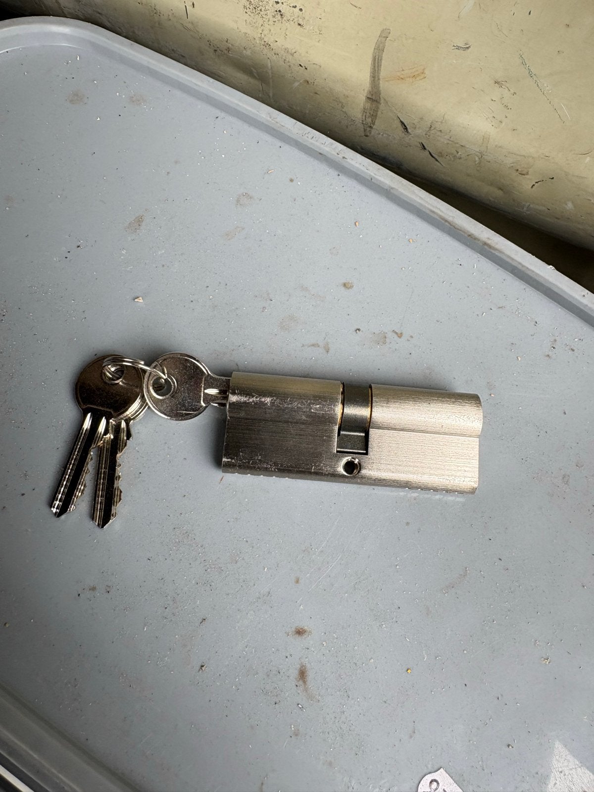 Nieuwe Tuindeur Cilinder met 3 Sleutels, Ophalen, Nieuw, Rvs, Slot