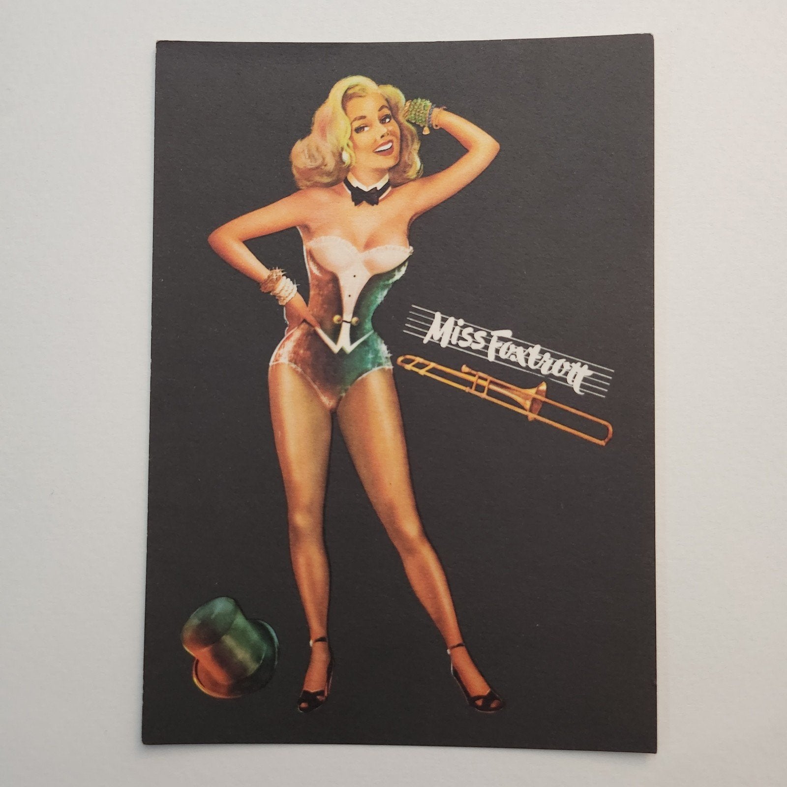 Zeldzame Pin-up Ansichtkaart - Miss Foxtrott - Musical St., Verzenden, 1940 tot 1960, Ongelopen, Muziek