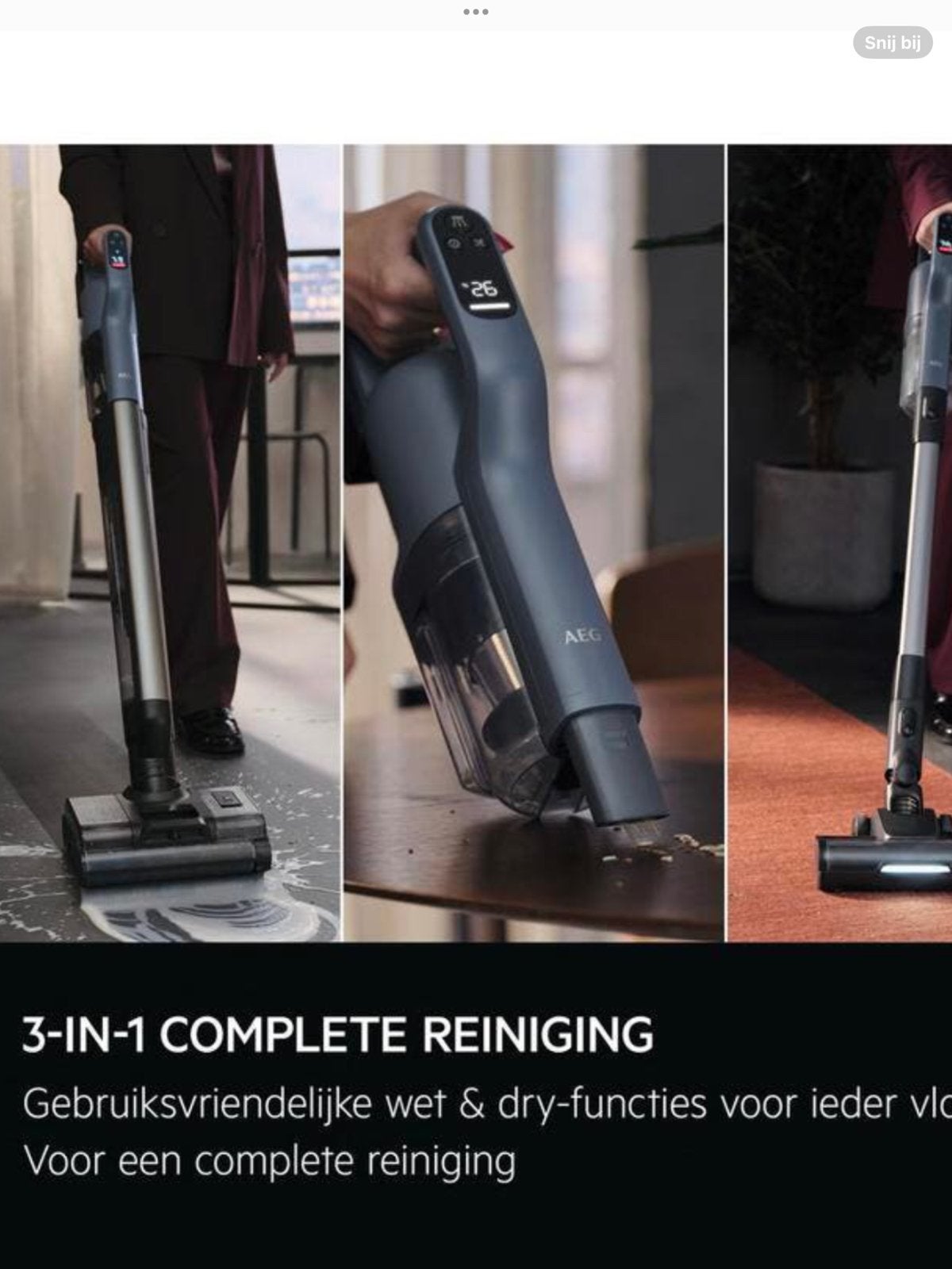 AEG 3 in 1 accu steelstofzuiger, Ophalen, Nieuw, AEG