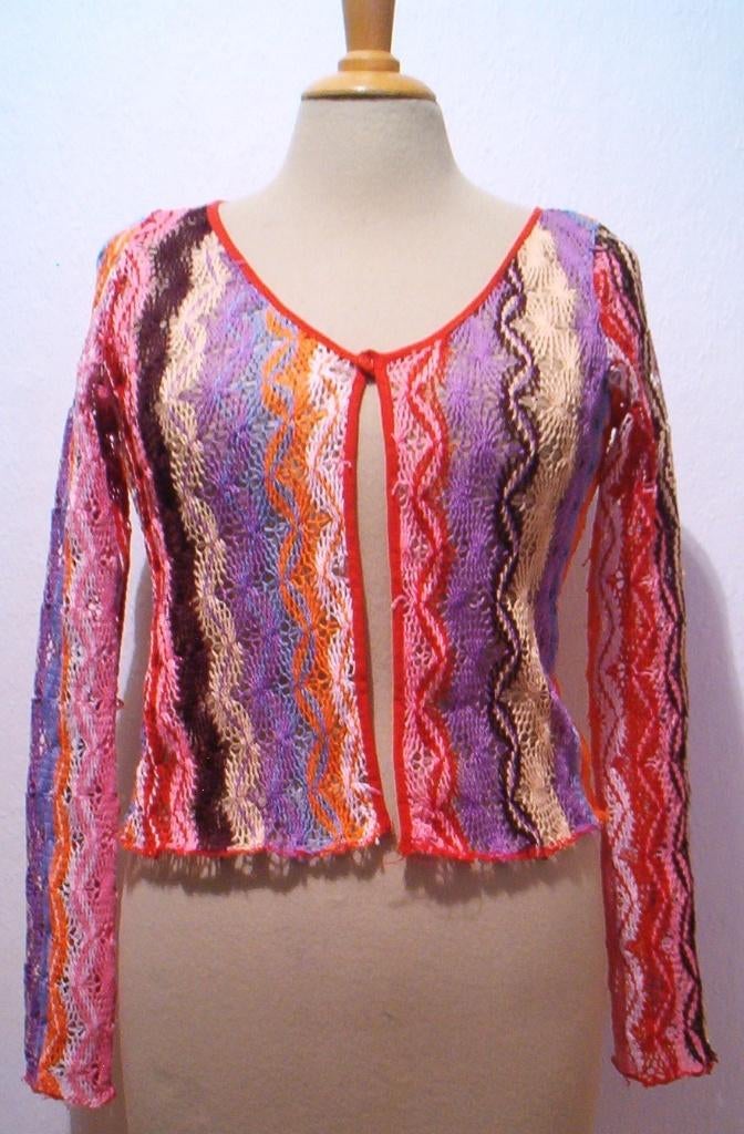 Fijn gehaakt/crochet fleurige top/vestje van Encuentro! S/M, Kleding | Dames, Maat 38/40 (M), Overige kleuren, Verzenden, Zo goed als nieuw