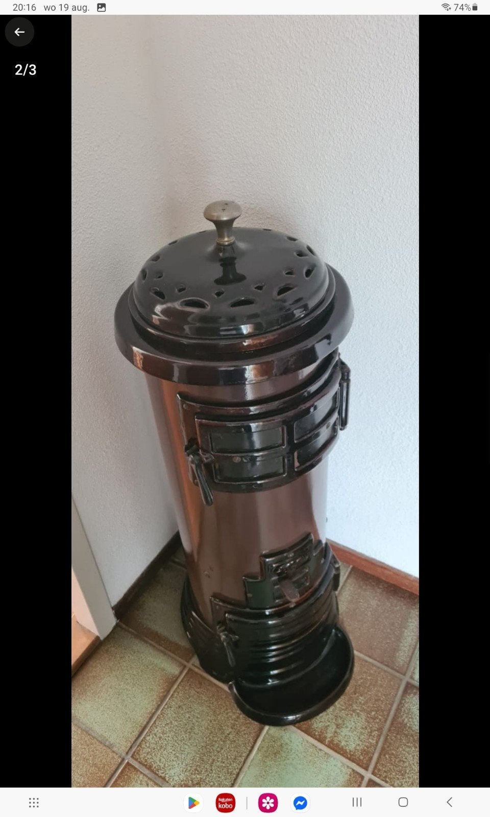 Antieke Kolenkachel met Kolenbak - Decoratief, Ophalen