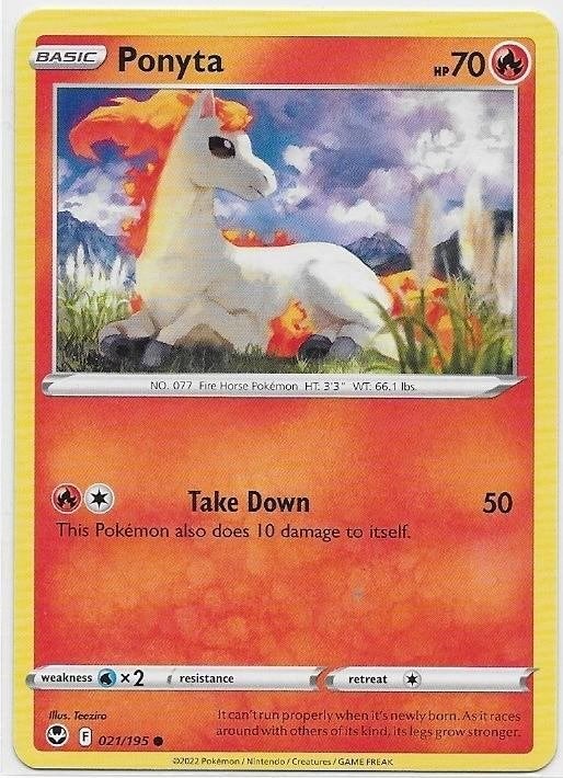Silver Tempest,  Ponyta [common] 21/195, Verzenden, Nieuw, Losse kaart