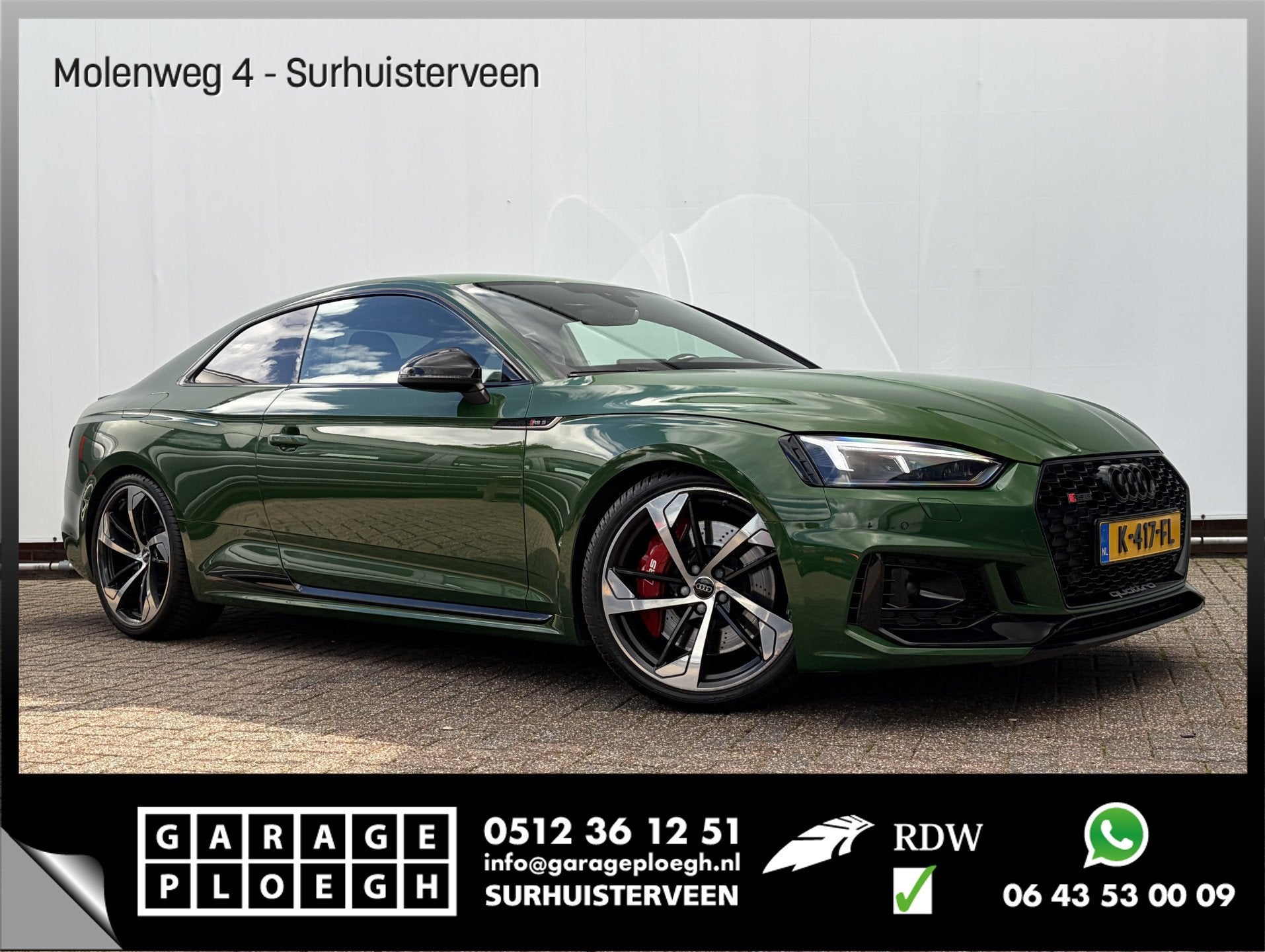 Audi A5 Coupé 2.9 TFSI RS 5 quattro HULK Milltek Audi Exclu, Auto's, Automaat, Gebruikt, Euro 6, RS5