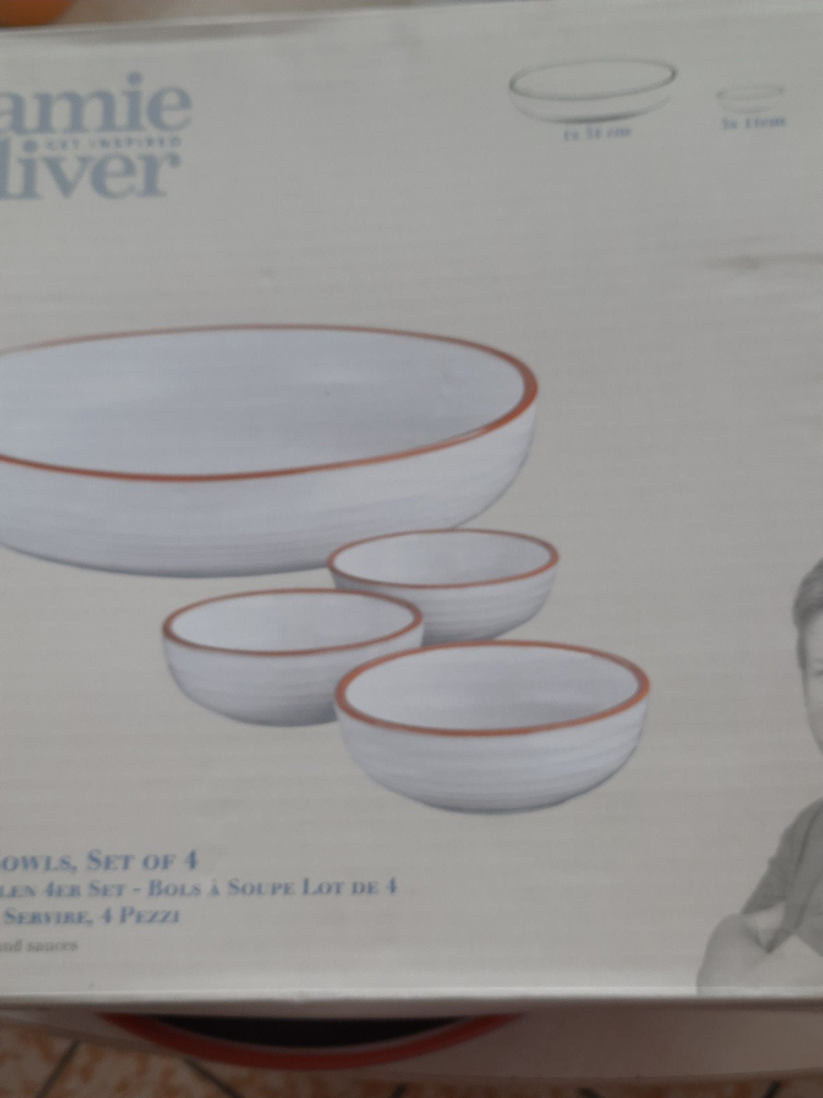 Jamie Oliver 4-delige serveerset kommen, Overige merken, Keramiek, Onbekend, Ophalen of Verzenden