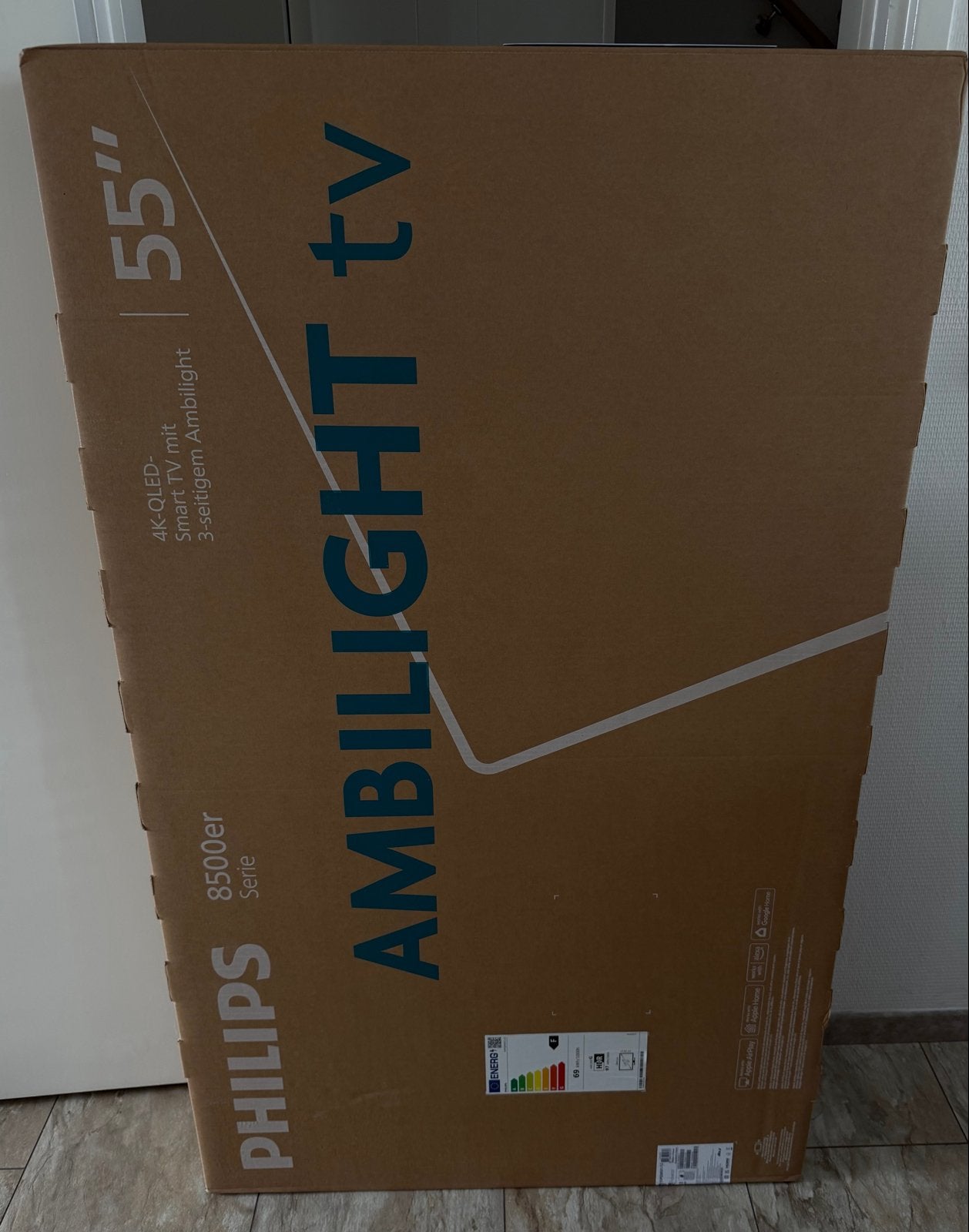 Philips 55" 4K QLED Ambilight TV 8500-serie, Audio, Tv en Foto, Televisies, Ophalen, Philips, QLED, Nieuw