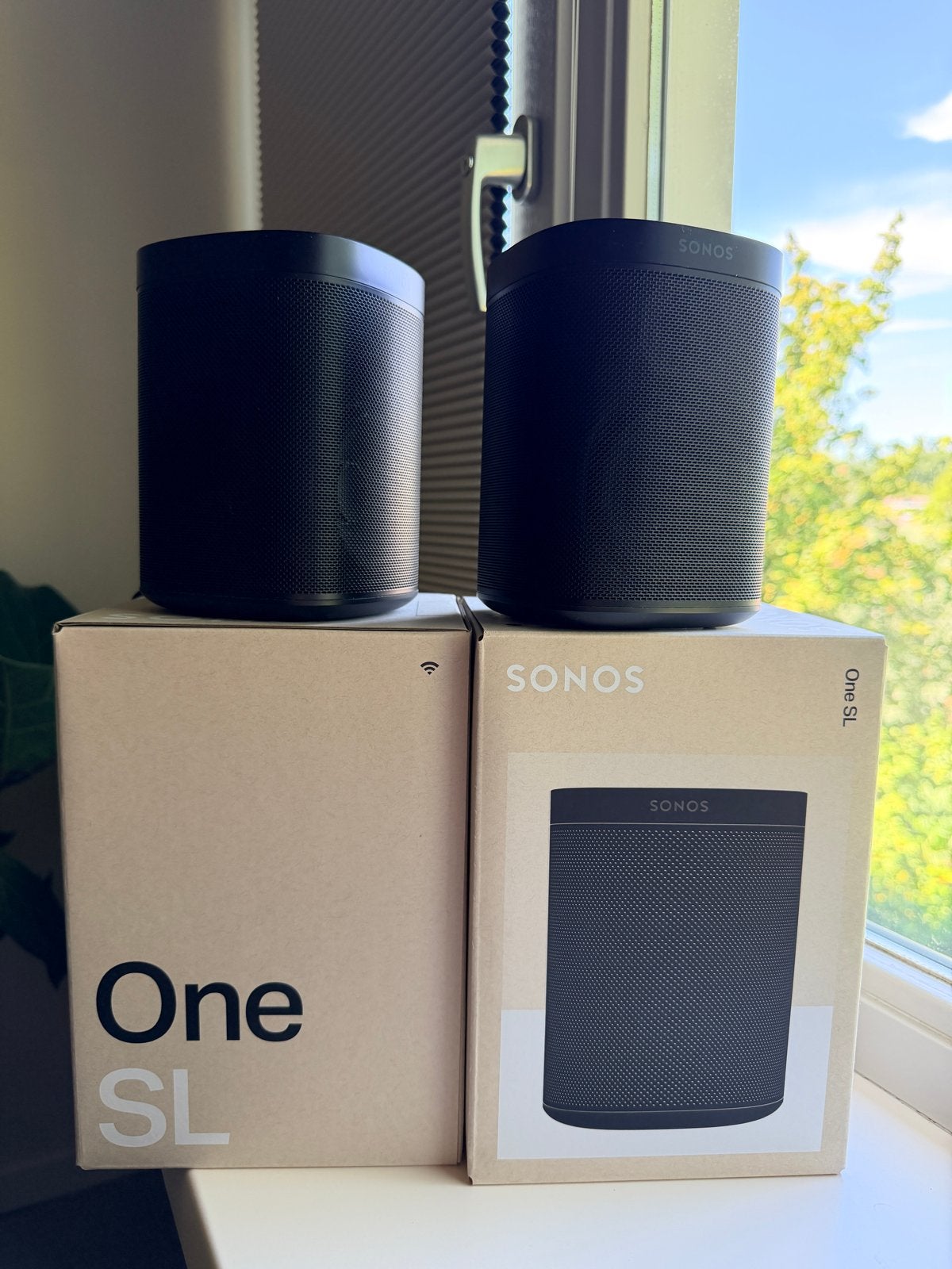 2x Sonos One SL, zwart - Zo goed als nieuw