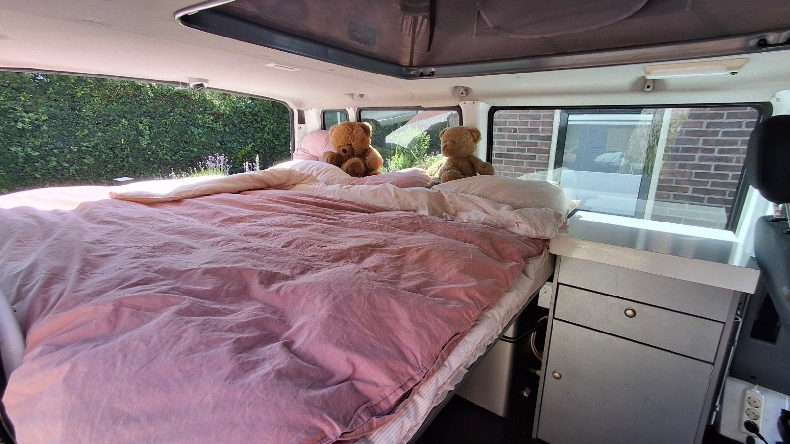 Rofford de Camperbus te koop! Wit Ford Auto Bus Camper Tent, Buscamper of Camperbus, Diesel, Particulier, Ford