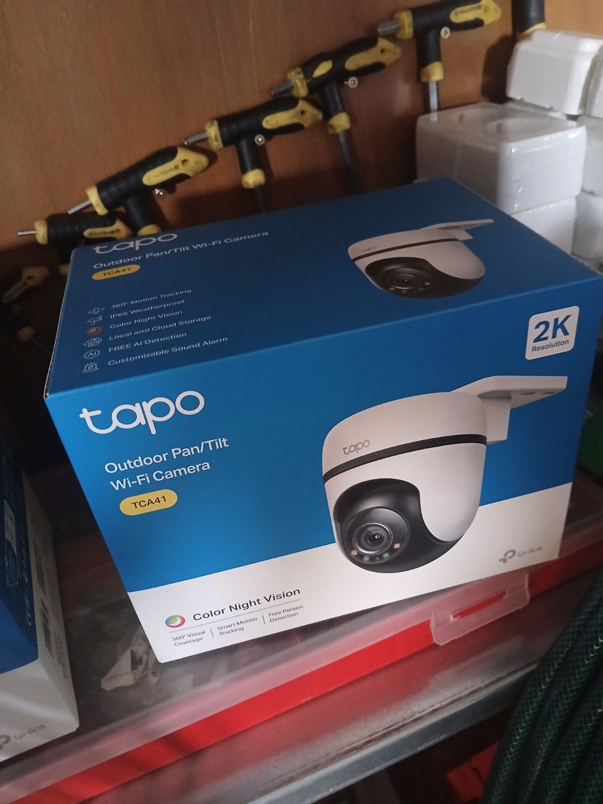 Tapo Outdoor Pan/Tilt Wi-Fi Camera TCA41 - 2K Resolutie, Ophalen of Verzenden