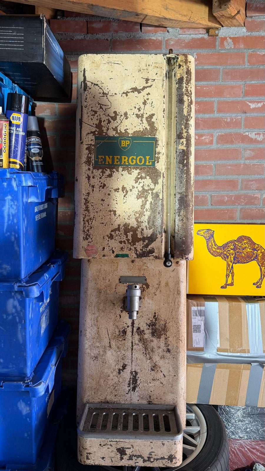 Vintage BP Energol Olie Dispenser - Garage Decoratie, Ophalen