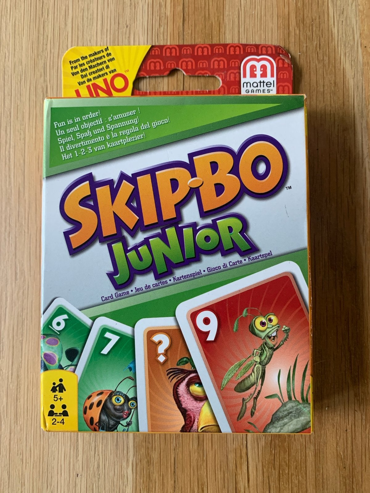 Skip-Bo Junior Kaartspel - Mattel Games, Een of twee spelers, Ophalen of Verzenden, Zo goed als nieuw