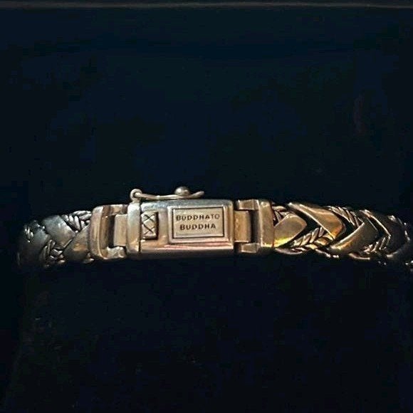 Buddha to buddha armband, Sieraden, Tassen en Uiterlijk, Armbanden, Ophalen, Zo goed als nieuw, Zilver, Zilver