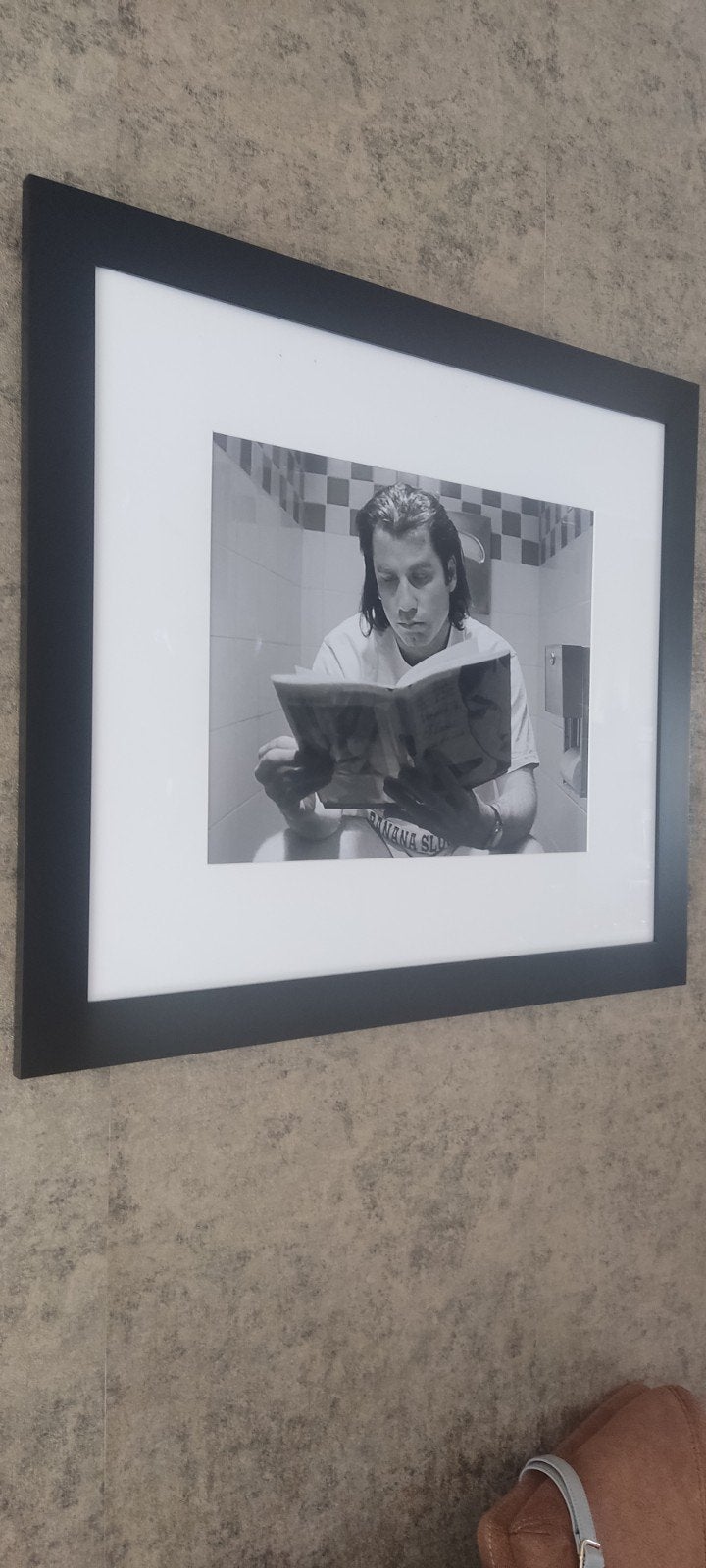 Ingelijste zwart-wit foto van John Travolta, Ophalen, Gebruikt, Minder dan 50 cm, Foto of Poster