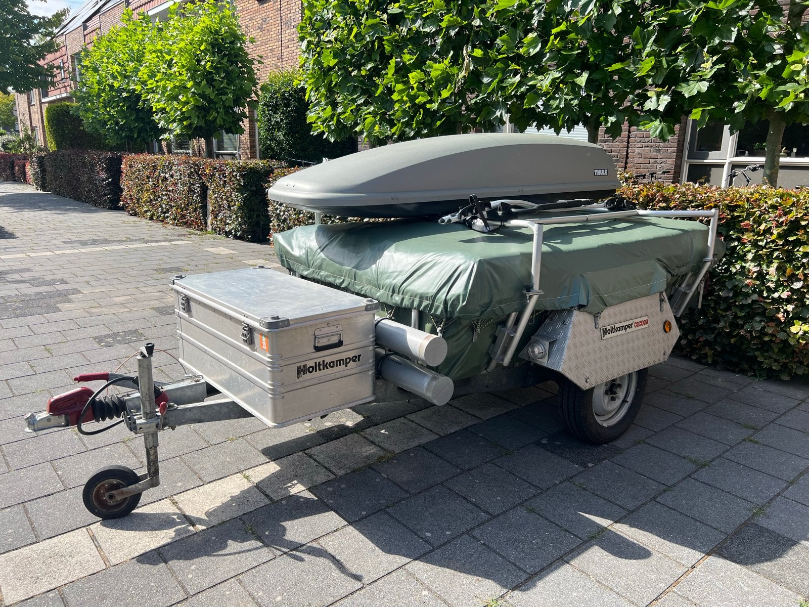 Holtkamper Cocoon XL (2005) met airco dak en 4 slaapplaatsen, Caravans en Kamperen, Ophalen, Gebruikt, Tot en met 4
