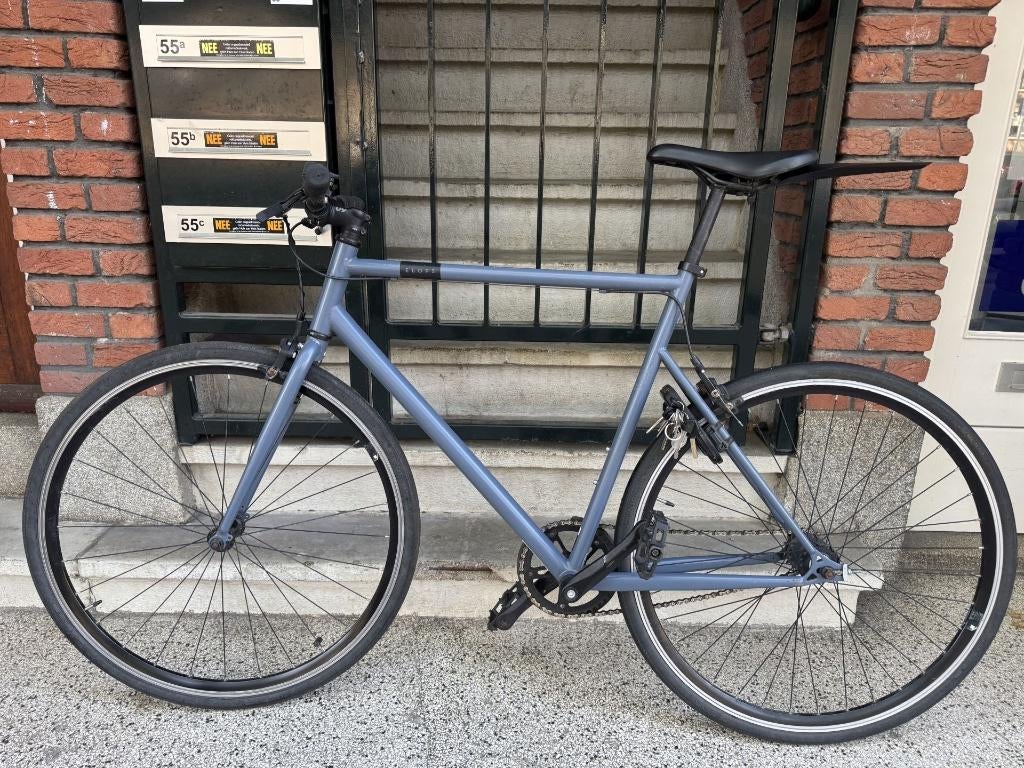 ELOPS 500 XL Stadsfiets Single Speed Blauw Grijs, Fietsen en Brommers, Gebruikt, Velgrem, 57 tot 61 cm, Ophalen