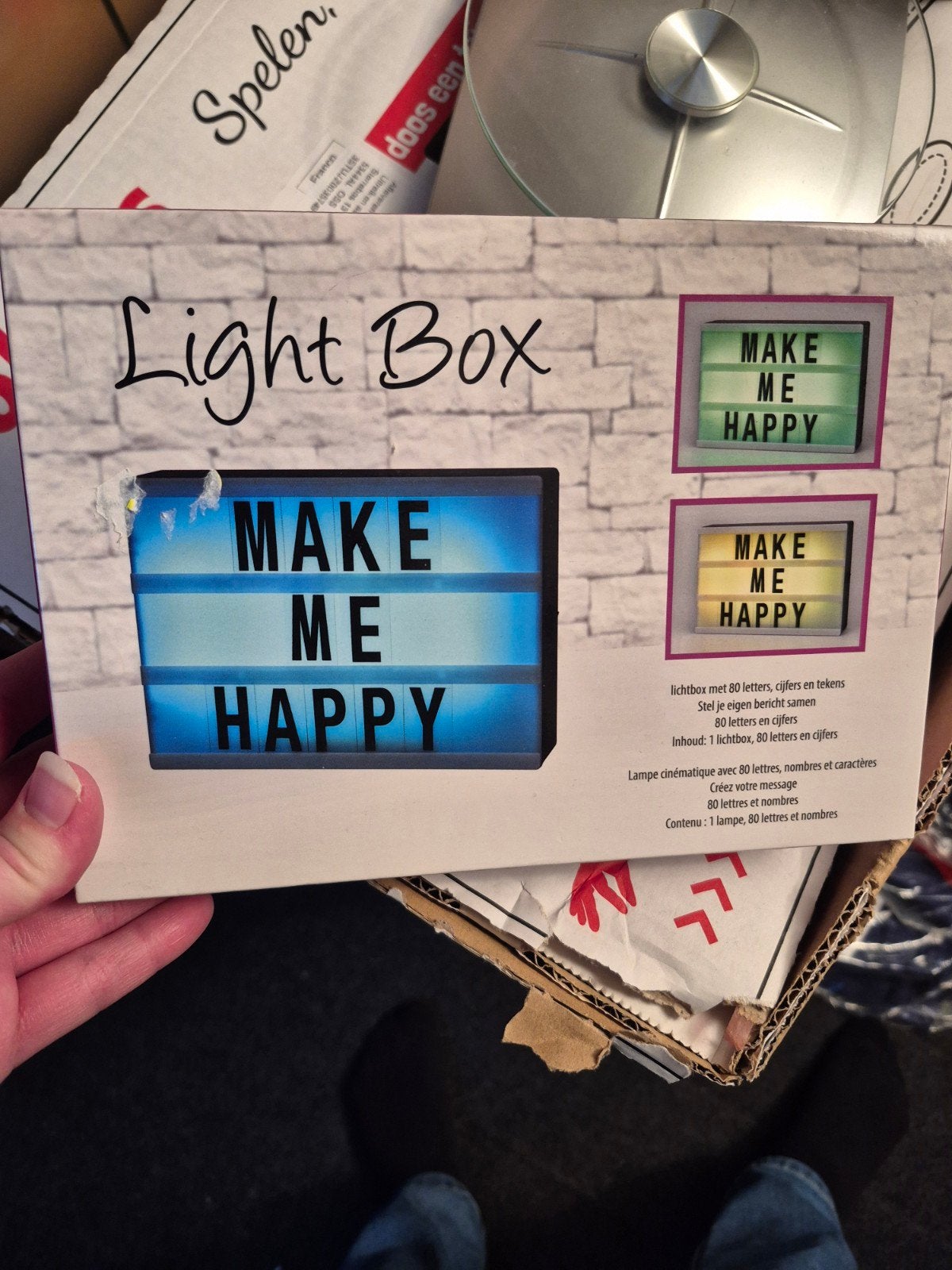 Nieuwe light box, lichtgevende bak met wisselbare letters, Ophalen of Verzenden, Zo goed als nieuw, Versiering