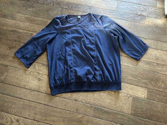 N12-MSmode blauwe dames blouse maat 50, Blauw, Maat 46/48 (XL) of groter, Ophalen of Verzenden, MS Mode