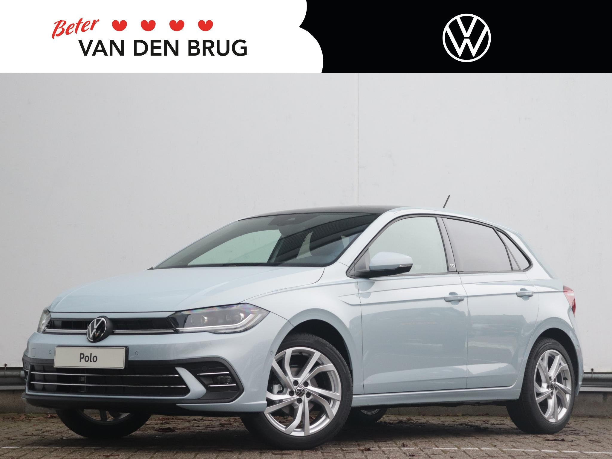 Volkswagen Polo 50 Edition 1.0 TSI / 95 PK | Panoramadak | K, Voorwielaandrijving, Stof, Blauw, 1073 kg
