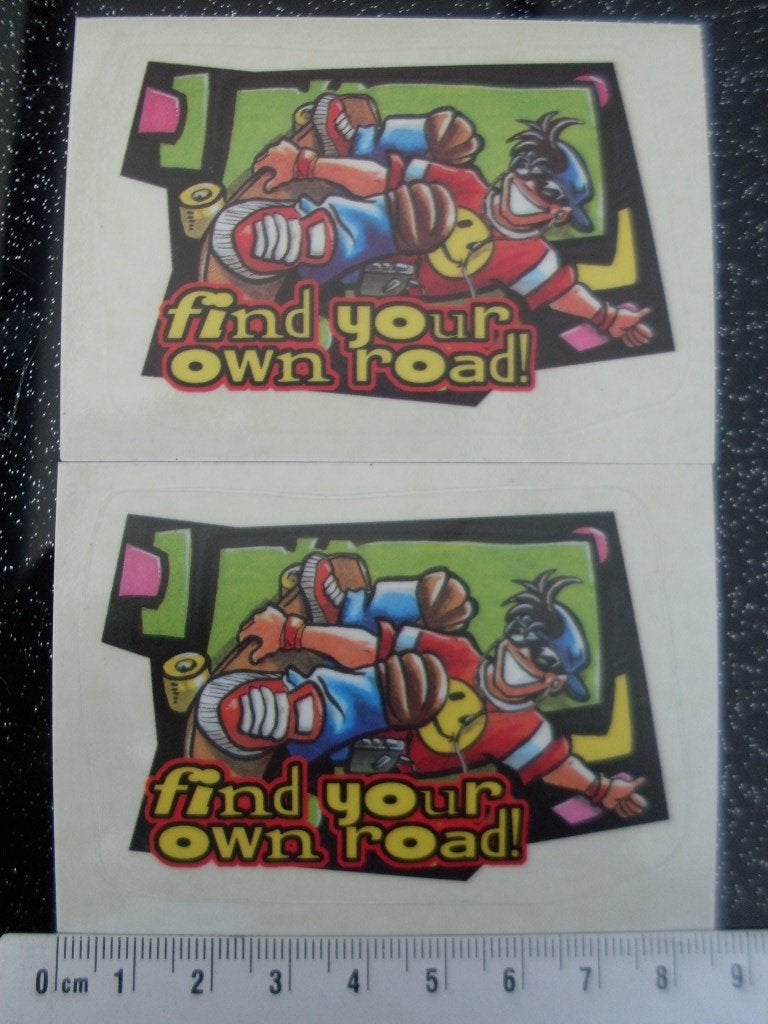 2x panini sticker find your own road skaten skateboard, Verzenden, Zo goed als nieuw, Sport