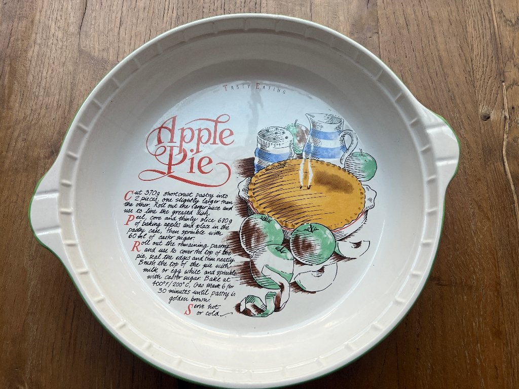 Vintage Rayware keramische appeltaartvorm  ovenschaal, Ophalen of Verzenden