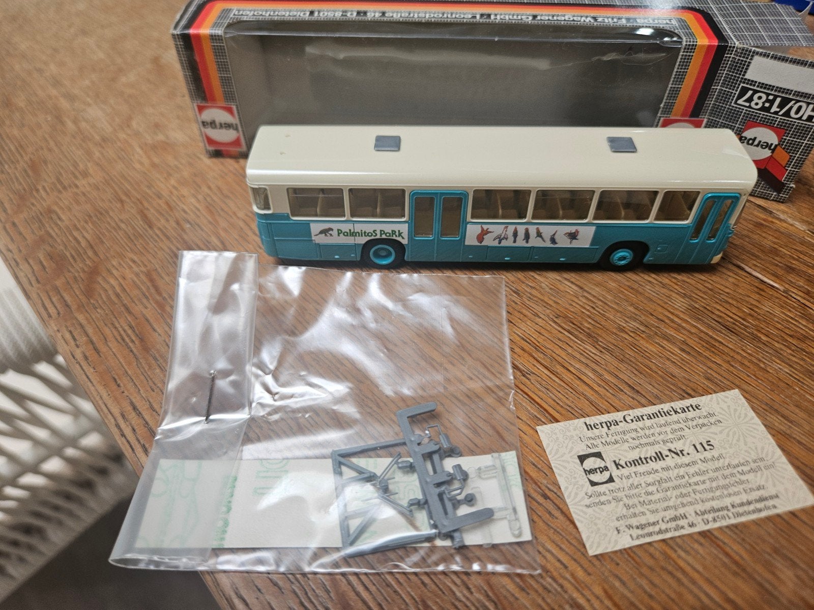Herpa MAN SÜ 240 stadsbus Palmitos Park H0/1:87, Ophalen of Verzenden, Nieuw, Overige typen, Overige merken
