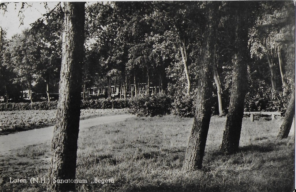 Q2501 oude gelopen ansichtkaart laren sanatorium begetu, Ophalen of Verzenden, 1940 tot 1960, Gelopen, Noord-Holland