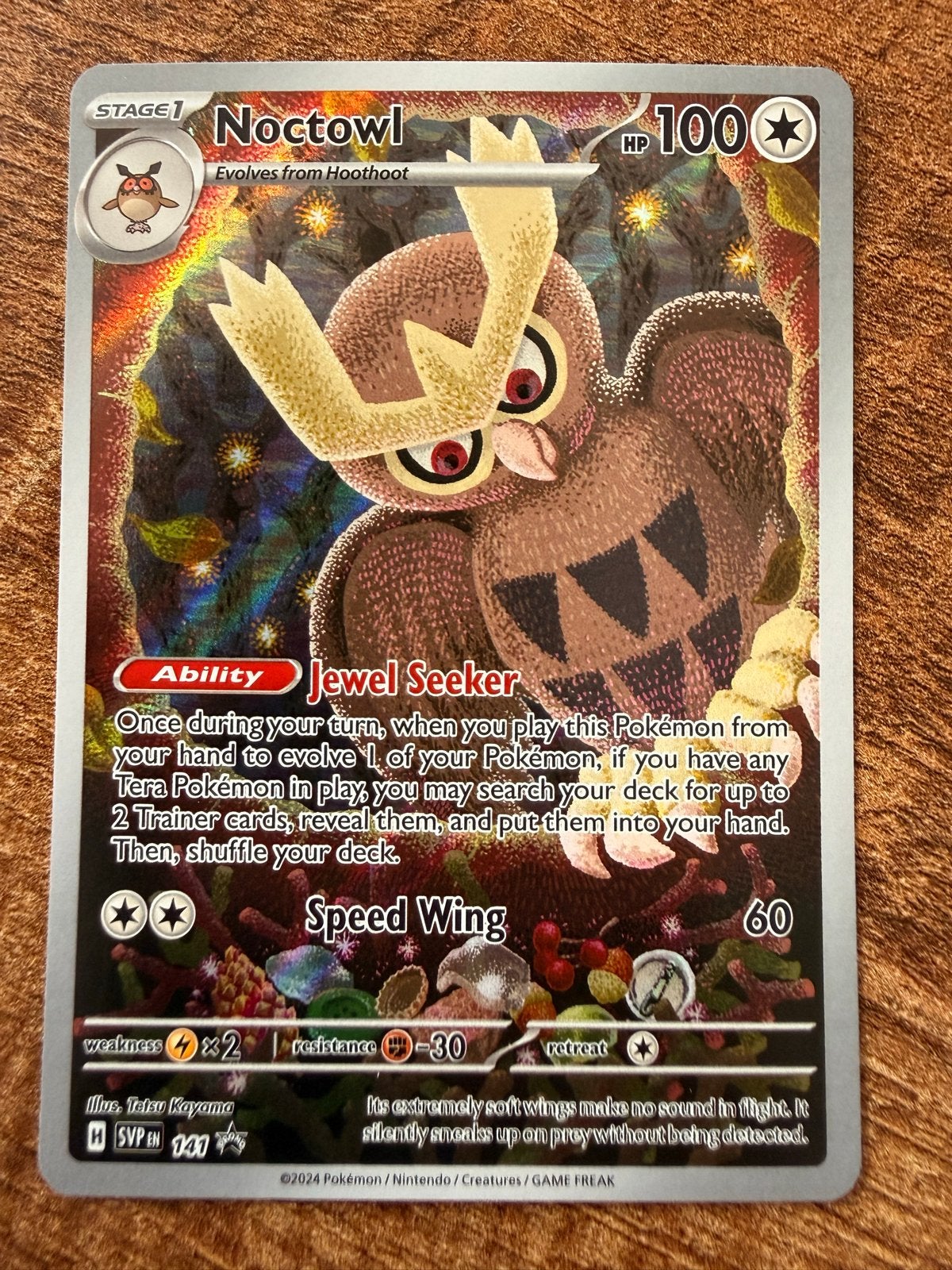 Noctowl promo (SVP EN 141) Pokémon Kaart, Ophalen of Verzenden, Zo goed als nieuw, Losse kaart