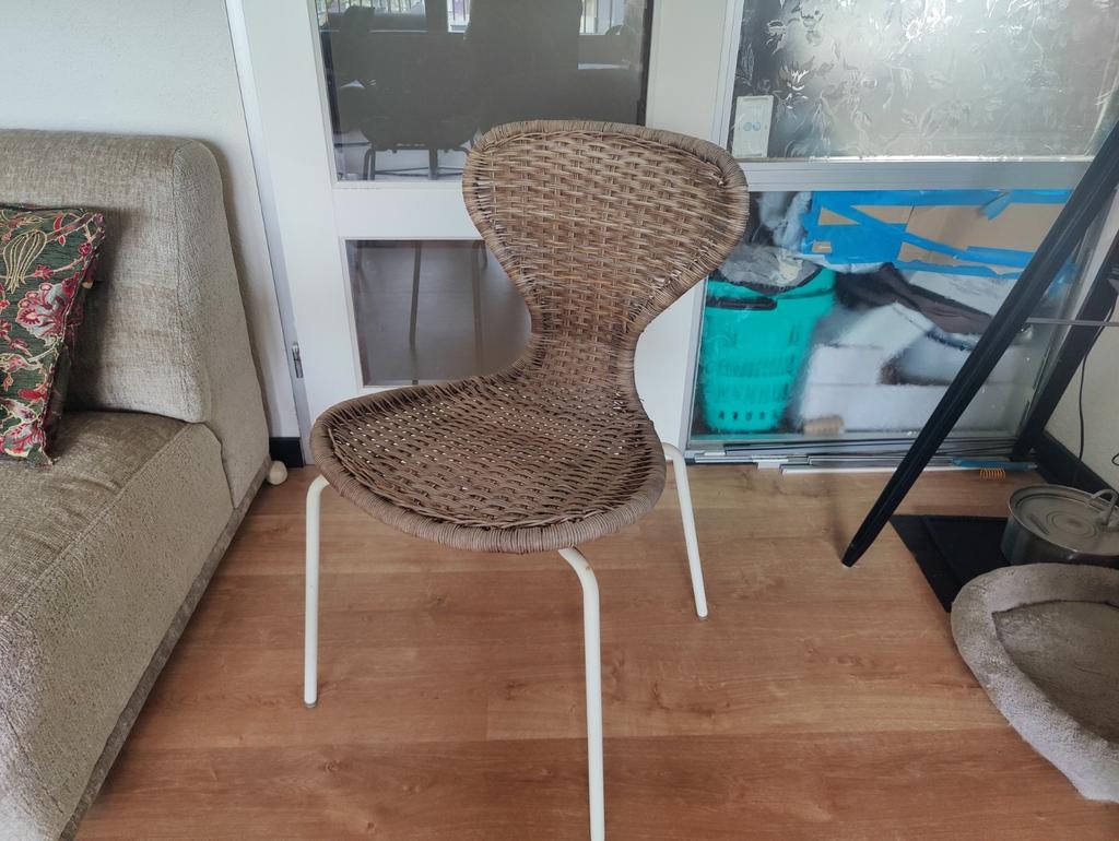 Rieten stoelen ikea 2 stuks, Huis en Inrichting, Stoelen, Ophalen, Gebruikt, Twee, Bruin
