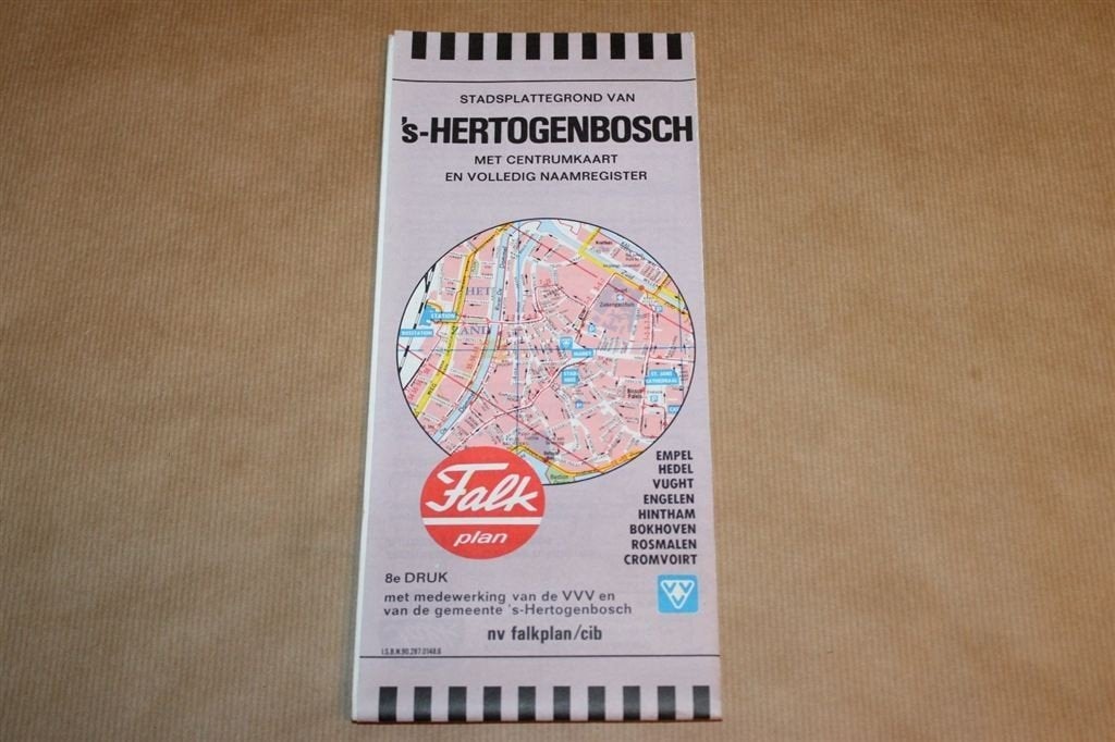 Stadsplattegrond van 's Hertogenbosch - Falkplan - 1975, Ophalen of Verzenden, 1800 tot 2000, Nederland, Landkaart
