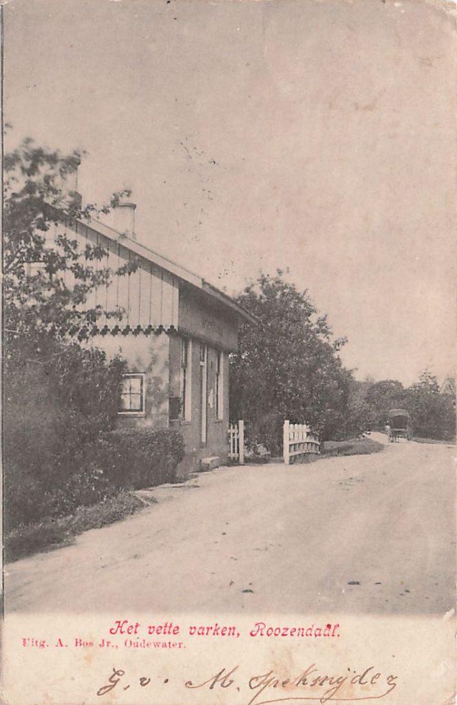 V903 Haastrecht in Rozendaal Het Vette Varken Bos Oudewater, Verzamelen, Ansichtkaarten | Nederland, Ophalen of Verzenden, Voor 1920