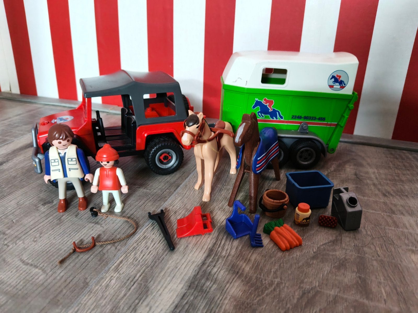 Playmobil auto met trailer., Kinderen en Baby's, Speelgoed | Playmobil, Ophalen of Verzenden, Gebruikt, Complete set, Voertuig