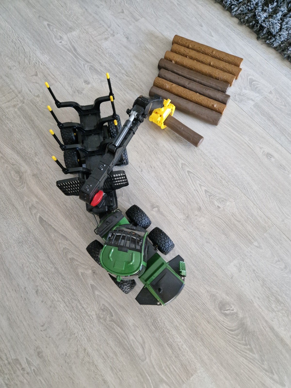 Bruder John Deere  Tractor met Bosaanhanger, Ophalen, Gebruikt