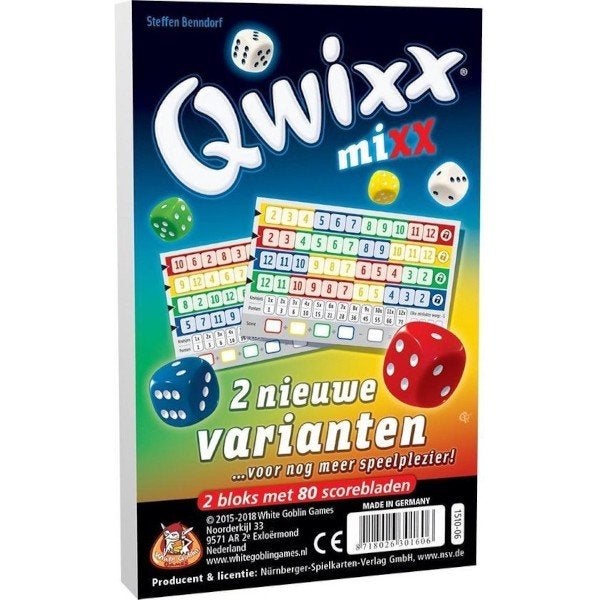Qwixx Mixx Scorreblokken White Goblin Games Dobbelspel, White Goblin Games, White Goblin Games, White Goblin Games, Nieuw