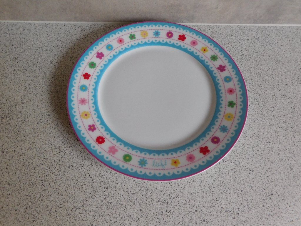 Bord 21 cm. Blauw Lief Lifestyle, Overige merken, Ophalen of Verzenden, Zo goed als nieuw, Bord(en)