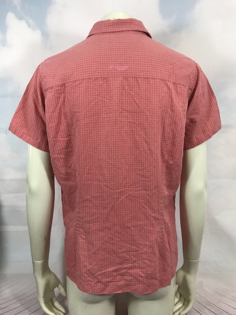 Columbia Sportswear roze geruite blouse maat L (3C4), Tweedehands verkoop, Ophalen of Verzenden, Roze, Tweedehands verkoop