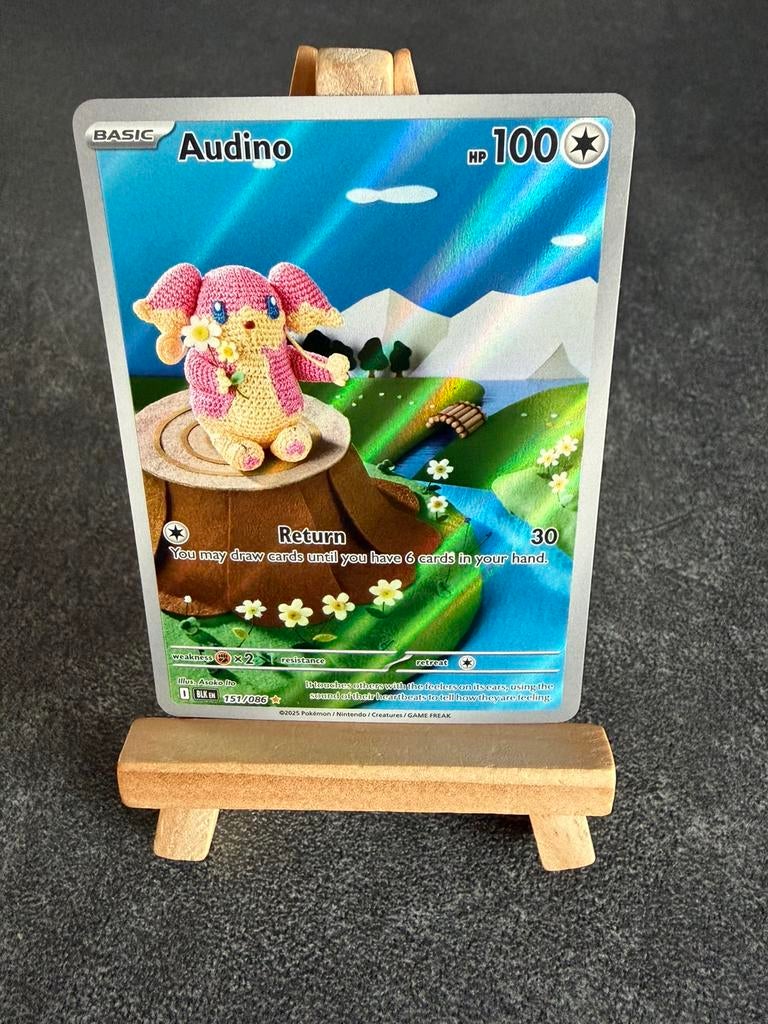 Audino 151/086 Pokémon Black Bolt, Ophalen of Verzenden, Zo goed als nieuw