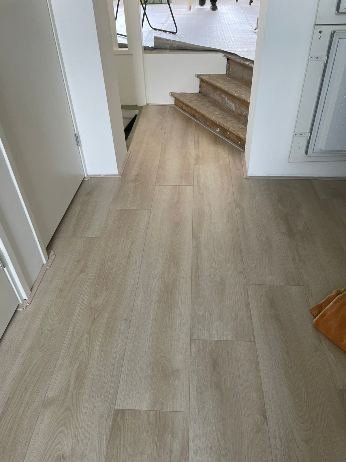 Laminaat vloer wit eiken, Ophalen, 50 tot 150 cm, Zo goed als nieuw, 10 m² of meer