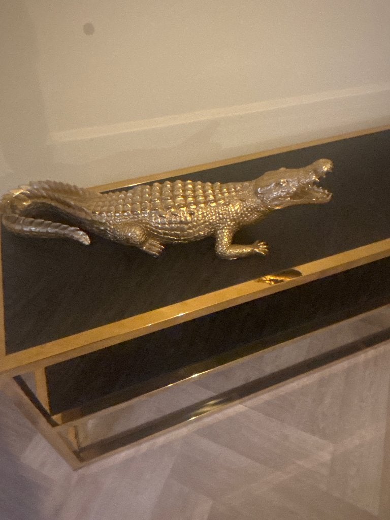 Te koop Richmond krokodil goud, Verzamelen, Ophalen, Zo goed als nieuw, Dier