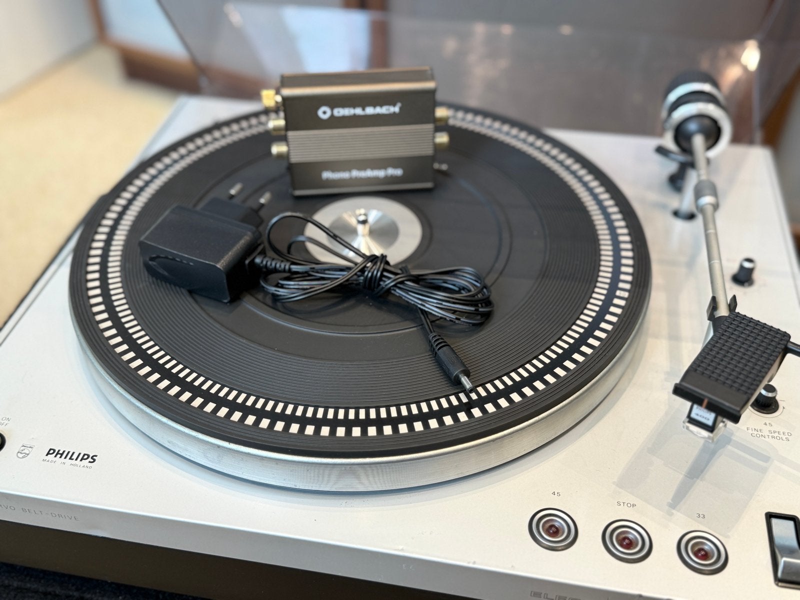 Philips platenspeler DC Electronic 312 + Oehlbach Phono Pre-, Ophalen, Gebruikt, Platenspeler, Philips