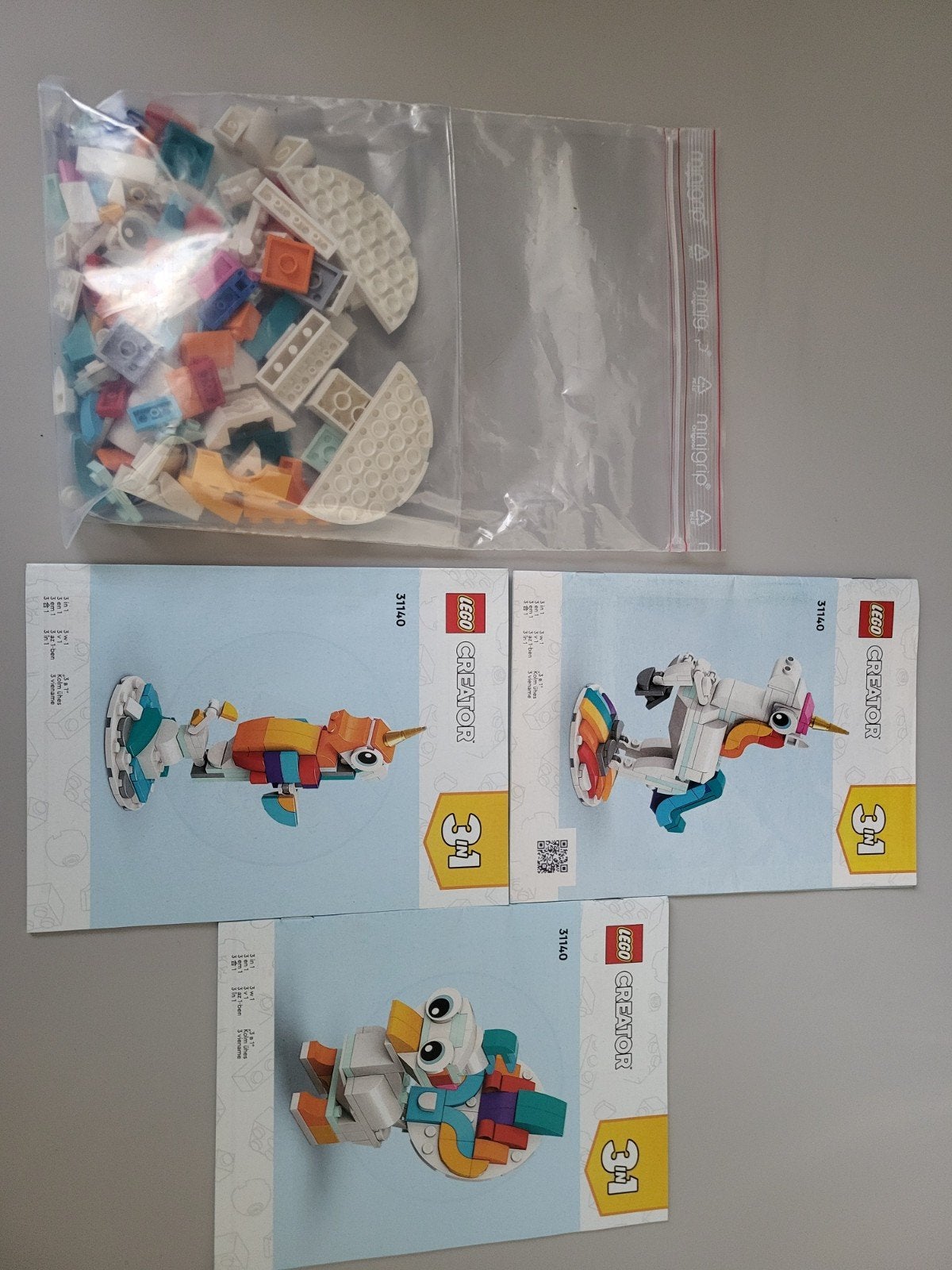 LEGO Creator 31140 Magische Eenhoorn 3-in-1, Lego, Compleet, Ophalen of Verzenden, Zo goed als nieuw