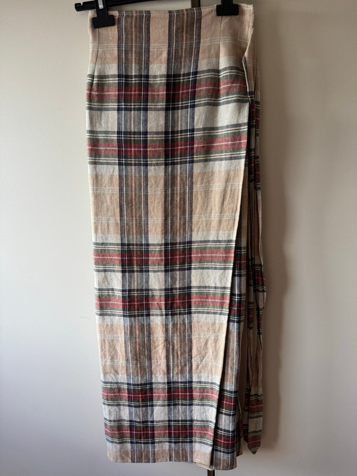 Pauw Amsterdam Linnen Geruite Wikkelrok - Maat 4 (M), Kleding | Dames, Rokken, Maat 38/40 (M), Beige, Ophalen of Verzenden, Zo goed als nieuw