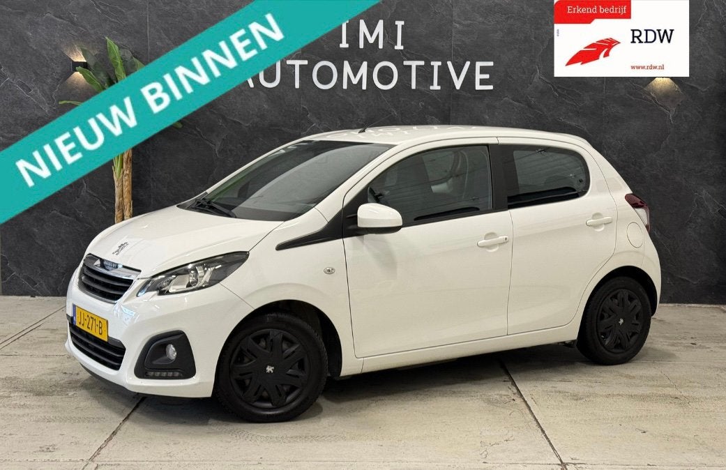 Peugeot 108 1.0 12V/5Drs/Bluetooth/Airco/NAP/Rijklaar!, Auto's, Voorwielaandrijving, Dealer onderhouden, Stof, Zwart