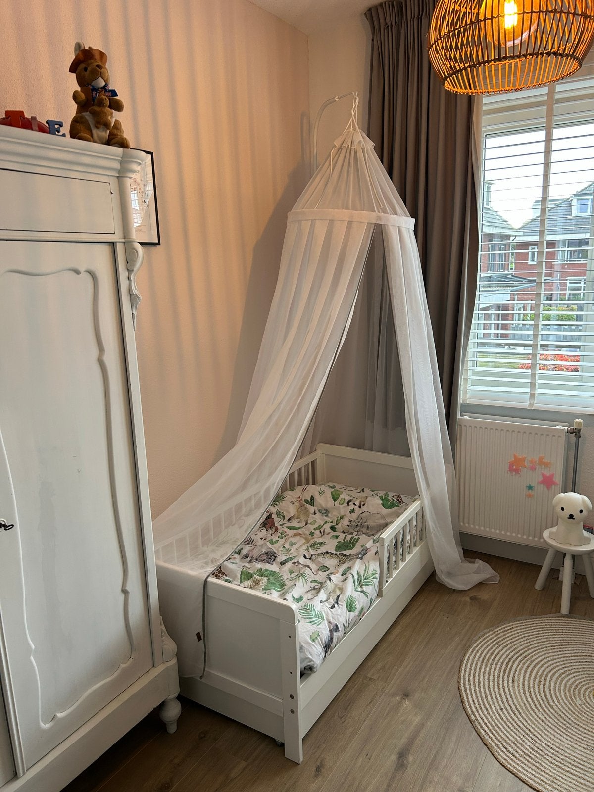Petit Amelie Peuterbed 140x70 incl. Schuiflade, Huis en Inrichting, Ophalen, Gebruikt, Wit, 190 cm of minder