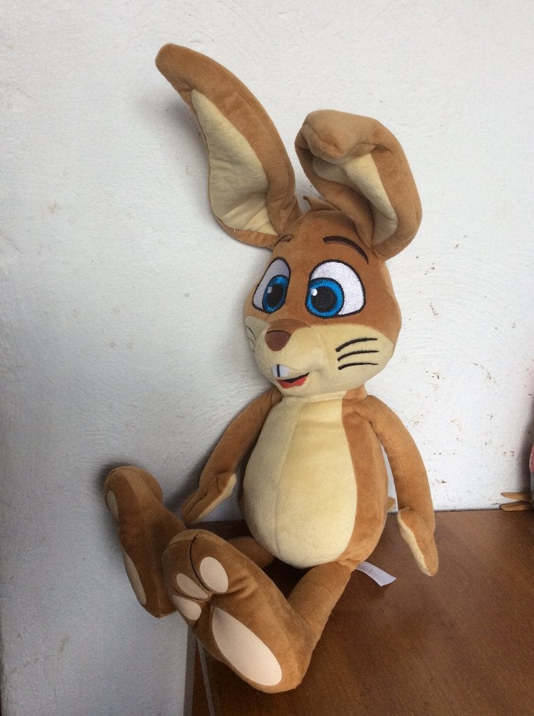 Koos Konijn (roompot mascotte) knuffel 47 cm, Ophalen of Verzenden, Gebruikt, Bruin, Konijn