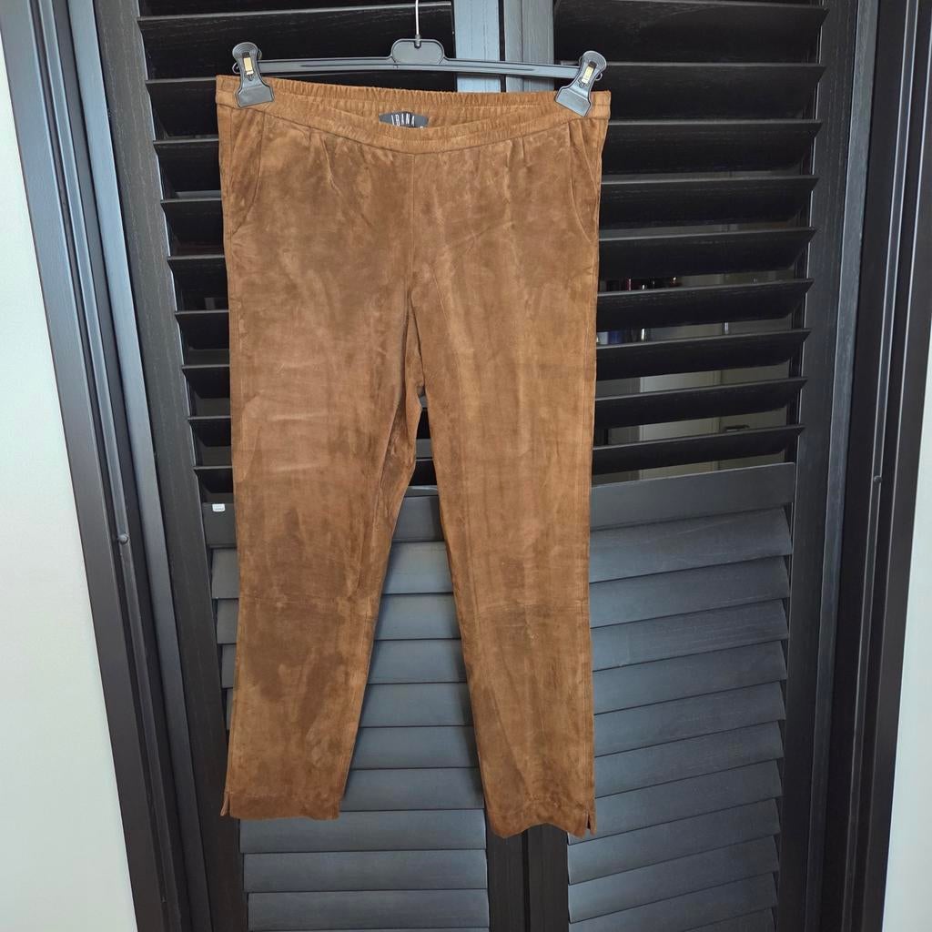 Ibana suede leren  broek nieuw cognac bruin maat 42, Kleding | Dames, Broeken en Pantalons, Bruin, Maat 42/44 (L), Nieuw, Ophalen of Verzenden