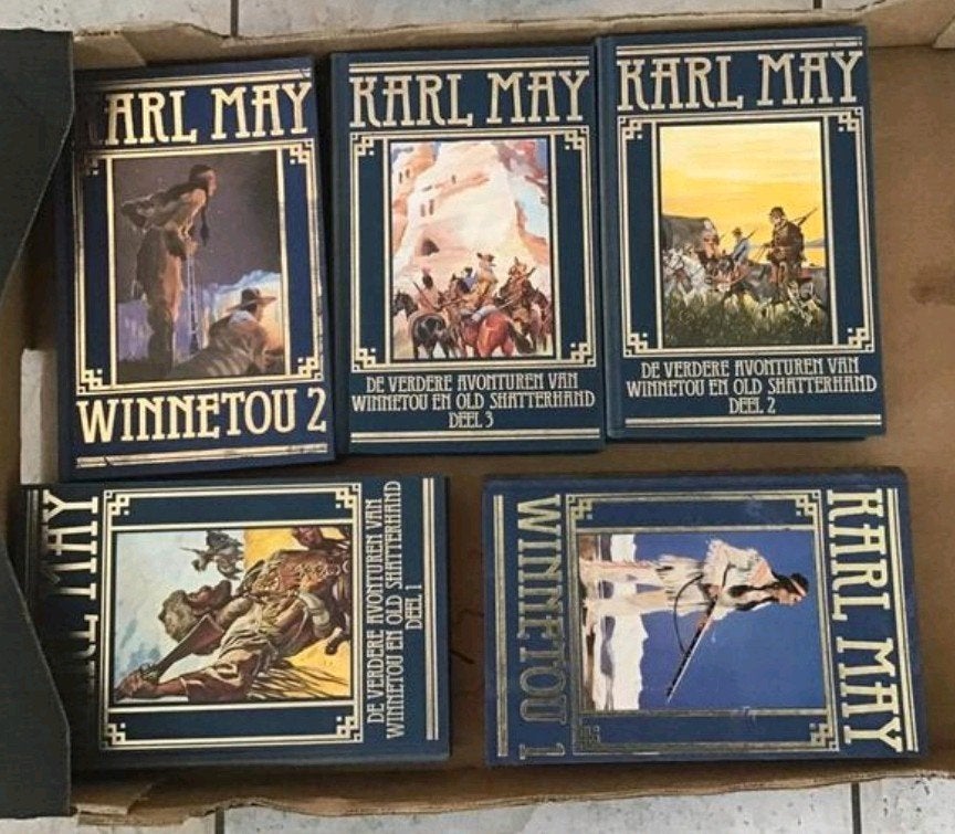 5 boeken van Karl May - Winnetou serie, Ophalen of Verzenden, Gelezen, Karl May