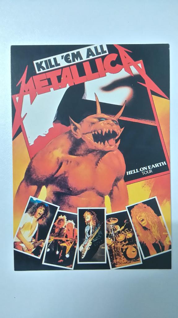 Metallica Kill m all Master Puppets vintage ansichtkaart, Verzenden, Zo goed als nieuw, Foto of Kaart