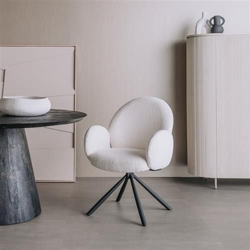 *ACTIE* Draaibare Eetkamerstoel Imola Wit Beige Grijs (10), Overige kleuren, Nieuw, Ophalen of Verzenden, Vijf, Zes of meer stoelen