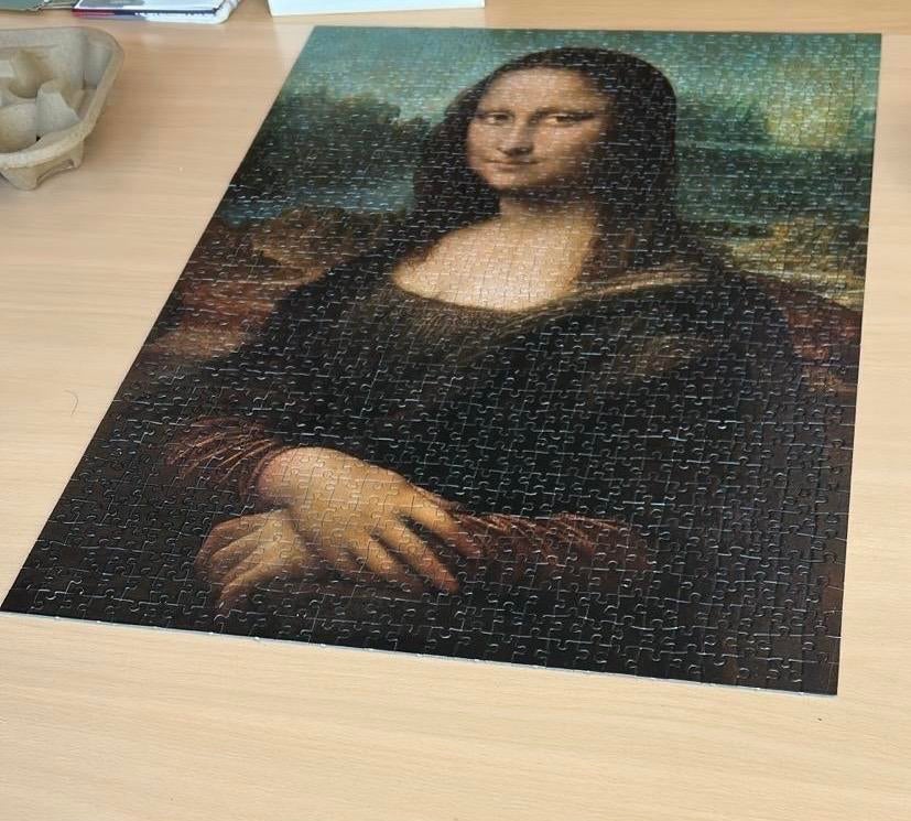 Clementoni Museum Puzzel Mona Lisa - 1000 stukjes, Ophalen of Verzenden, 500 t/m 1500 stukjes, Gebruikt, Legpuzzel