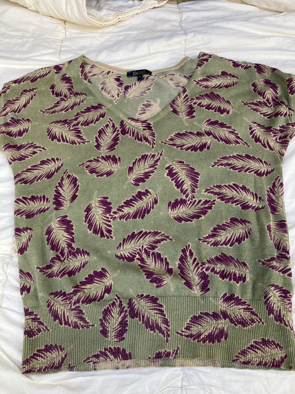 Prachtige top van King louie mt M/L, Kleding | Dames, Ophalen of Verzenden, Zo goed als nieuw, Zonder mouw